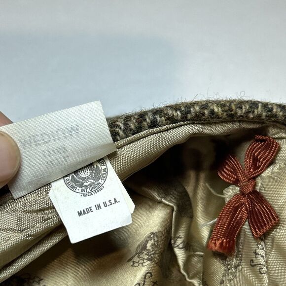 STETSON Mens Paper Boy/Driver Cap Herringbone Wool/nylon Size Medium Vintage - Picture 3 of 6